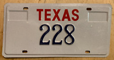 1990'S  TXS VANITY AUTO RARE LOW NUMBER LICENSE PLATE 