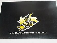 MGM GRAND Las Vegas theme park Lightning Bolt Souvenir Photo & Holder 6 X 8.5
