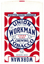 Vintage UNION WORKMAN Large Chewing Tobacco Original Unused Packaging Pouch Bag picture