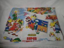 Vintage 1988 Nintendo Super Mario Legend of Zelda 73x54 Twin Fitted Sheet Stains picture