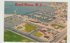 Beach Haven, NJ Postcard Aerial View Air View Boats Schooner Lucy Evelyn Chrome picture