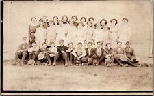 1911 FALLS CREEK PENNSYLVANIA SCHOOL CLASS PHOTO ORIGINAL RPPC POSTCARD 36-201 picture