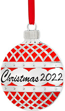 Klikel Christmas Ornament 2022-2022 Christmas Ornament Red Flat Ball - Keepsake picture