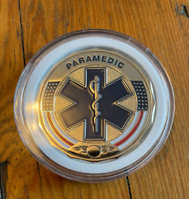 Emergency Medical Services Paramedic Prayer Star Of LiFe Challenge Coin + Case- picture