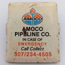Vintage Amoco Pipeline Co Fridge Magnet Clip Gas Oil Advertising Promo Rare HTF picture