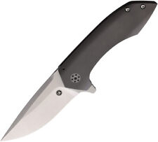 Alliance Designs Pocket Knife Grey Titanium Folding M390 Drop Pt MV picture