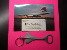 BRITISH AIRWAYS CONCORDE AIRPLANE CLIVEDON KEYRING BOTTLE OPENER LOOK RARE SST picture