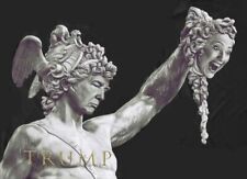 Funny Donald Trump Hillary Clinton Political Stickers Benvenuto Cellini's statue picture