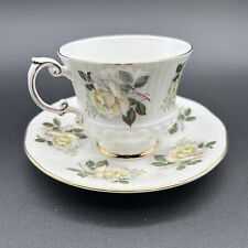 Vintage Elizabethan Fine Bone China Yellow Rose Gold Tea Cup & Saucer England picture