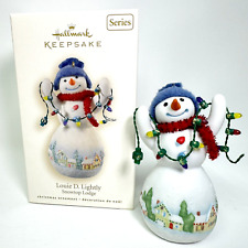 2008 Hallmark Keepsake Ornament - LOUIE D LIGHTLY - #4 SNOWTOP LODGE - Snowman picture