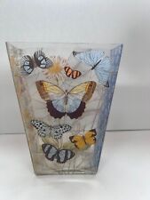 Fringe Studio Cottage Country Boho Chic Floral Butterfly Glass Vase picture