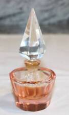 GORGEOUS VINTAGE PINK DEPRESSION GLASS PERFUME BOTTLE picture