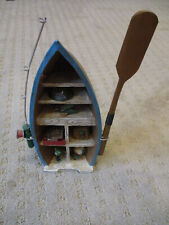 Rare 1999 Fishing/Row Boat Figurine Wall Hanging-Mini Fishing Supplies-ABC Dist picture