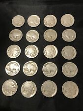 VINTAGE US  Coin Lot Of 21 Buffalo Nickels 1910s-1930s  Dateless  picture