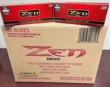 Zen Red King Size Full Regular Cigarette Tubes 40 Box Case picture