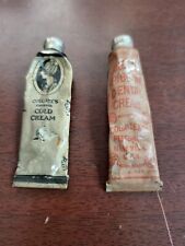 2 Vintage Colgate's Charmis Cold Cream & Ribbon Dental Cream Tubes ~1920s 2.5