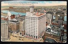 Vintage Postcard 1916 1st National Bank & Rosenbaum Co. Store, Pittsburgh, PA picture