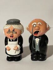 Salt And Pepper Shakers Sneezing Grandpa And Talking Grandma Vintage 1994 picture