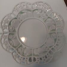 Avon China White/Green Lace and Fruit Pattern Ceramic Plate picture