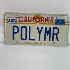 Vintage 1994 California License Plate POLYMR picture