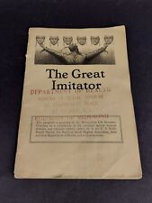 1930 Metropolitan Life Insurance Devil Mask The Great Imitator Syphilis PAMPHLET picture