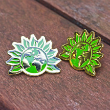 Official Green Party of England & Wales (GPEW) Enamel Lapel Pin Badge picture
