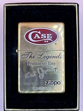 Vintage 2000 Case Zippo Legends Presidents Day Jessup Brass Zippo Lighter NEW picture