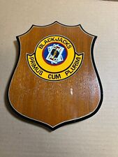 USAF 53rd Airlift Squadron Blackjacks Primus Cum Plurimi Carved Wooden Plaque picture