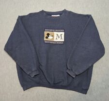 Vintage Disney World Mickey Inc Y2K Pullover Sweater Navy Blue Adult XXL Rare picture