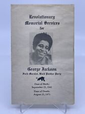 George Jackson Memorial Program 1971 Black Panthers Huey Newton Bobby Seale RARE picture