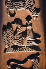 Antique 1800's Dutch Double-Sided Springerle Speculaas 12 Characters Fruit Wood picture