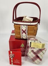 Longaberger 2013 Christmas Tree Trimming Red Small Plaid Tidings Basket 15th Ed. picture