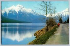 Glacier Park, Montana MT - Lake McDonald, Largest Lake - Vintage Postcard picture