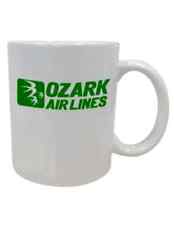 Ozark Airlines Green Logo Jet Travel Souvenir Pilot Employee Crew Coffee Cup Mug picture
