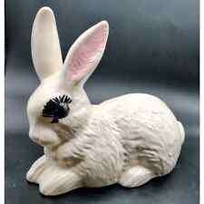 Vintage 1979 White Bunny Rabbit Pretty Girl Rabbit Eyelashes  picture