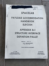 Spacelab Payload Accommodation Handbook NASA Rare authentic manual 1983 ESA picture