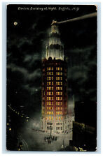 1914 Electric Building at Night Buffalo New York NY Posted Postcard picture