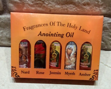 5 Pcs 10ML Anointing Oil Nard Rose Jasmin Myrrh Amber Jerusalem Holy land Bless picture