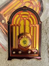 memory makers old timey radio “face plate” metal. gold plate on back picture