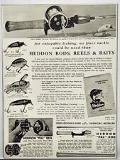 1949 Heddon Rods Reels Baits Fishing Print Ad Dowagiac Michigan picture