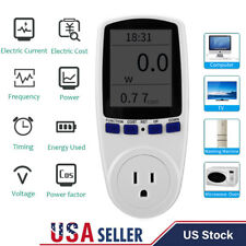 Digital Outlet Power Meter Energy Monitor Volt Watt Voltage Amps Socket Analyzer picture