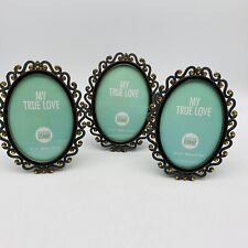 Rhinestone ornate Oval Picture Frames Set Of 3 Vintage 2003 picture