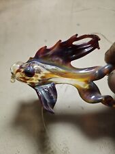 Vtg Miniature Hand Blown Multicolor Goldfish Fish Art Glass Ornament Figurine #2 picture