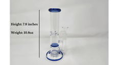 7.8in Hookah Water Smoking Honeycomb with ice catcher Glass Bong with 14mm bowl picture
