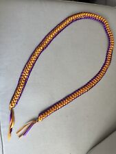 Purple & Gold Ribbon Double Ribbon Graduation Lei (Custom orders available) picture