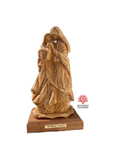 Big Holy Family Olive Wood Artistic Masterpiece Bethlehem Hand Carved Craft Gift picture