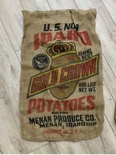 vintage burlap potato sacks picture