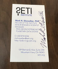 Scientist Mark Showalter SETI signed autograph signed business card picture