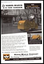 1956 Huber Warco Tandem Roller-Marion OH Vintage trade print ad picture