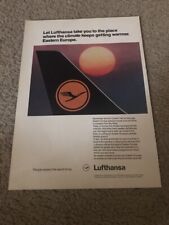 Vintage 1990 LUFTHANSA AIRLINES Print Ad AIRPLANE EASERN EUROPE picture
